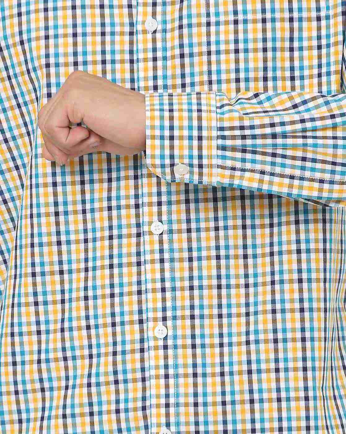 DUKE | Checked Slim Fit Shirt with Patch Pocket|3