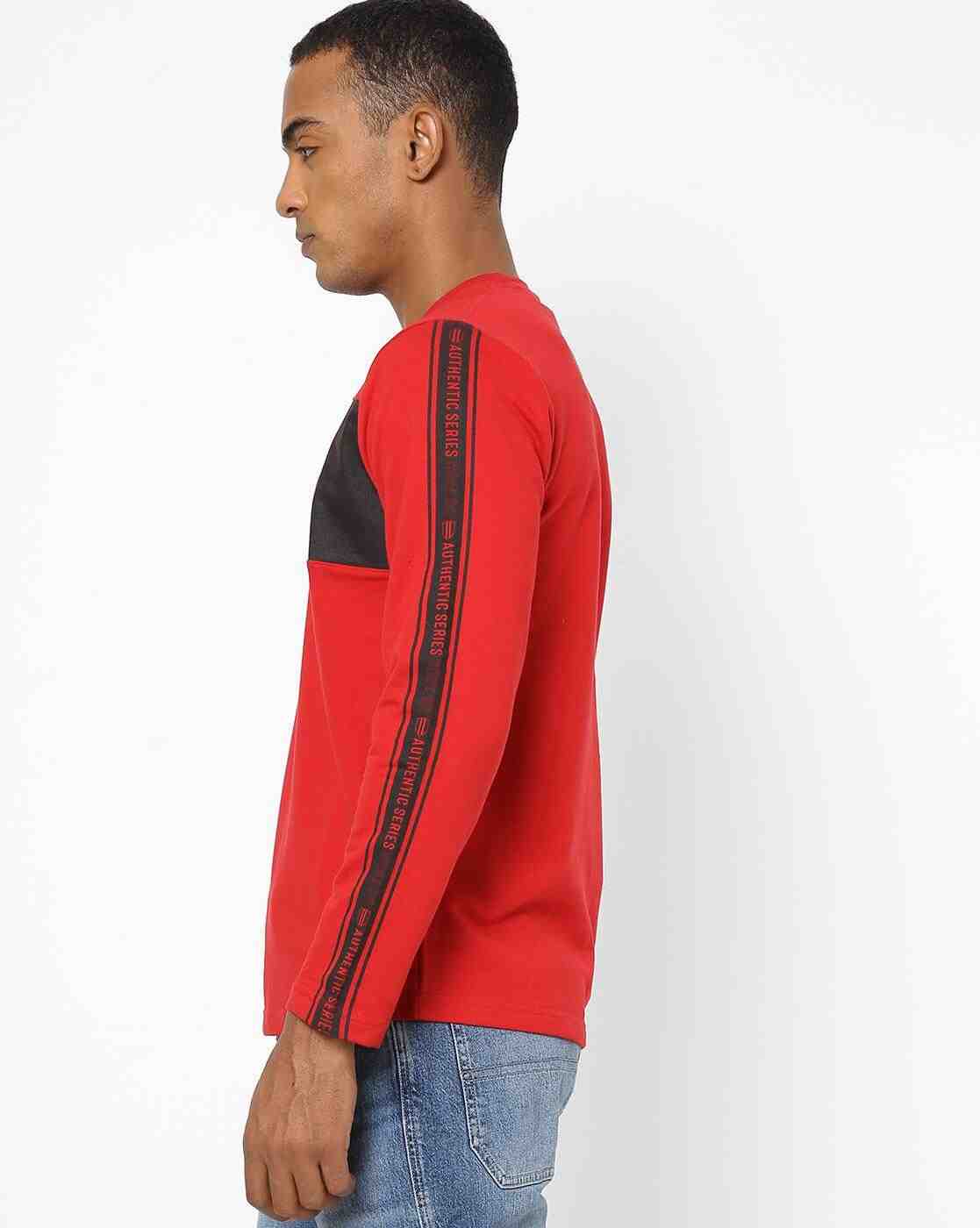 DUKE | Colourblock Crew-Neck T-shirt with Contrast Taping|1