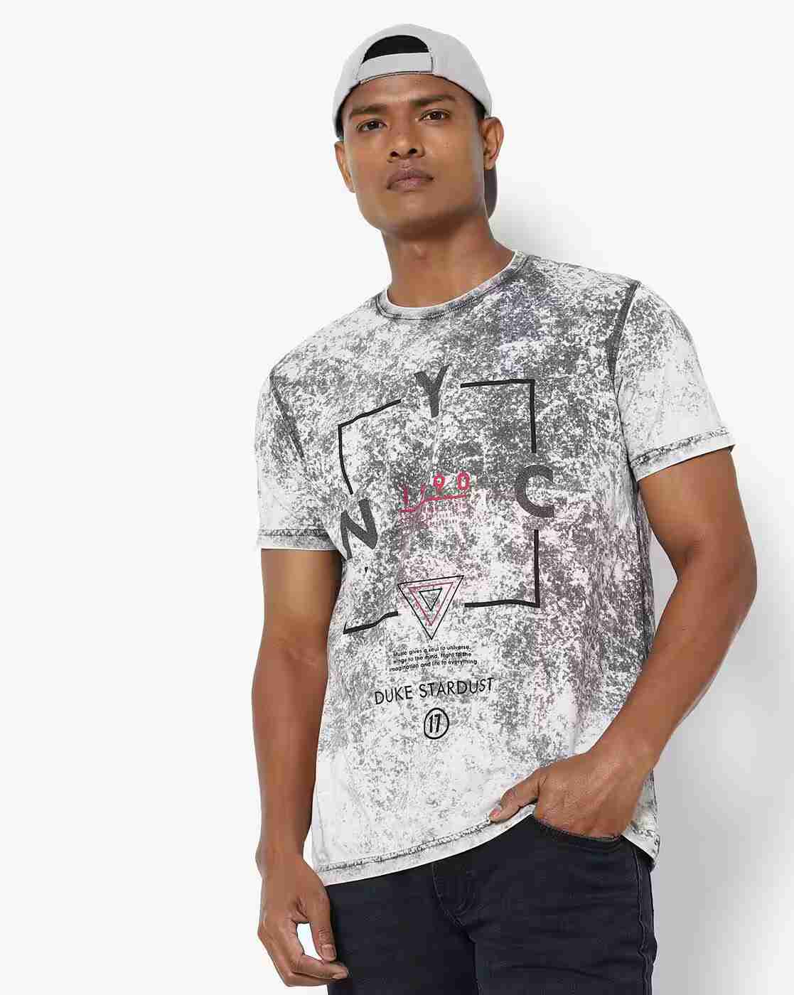 DUKE | Tie-&-Dye Slim Fit Crew-Neck T-shirt|0