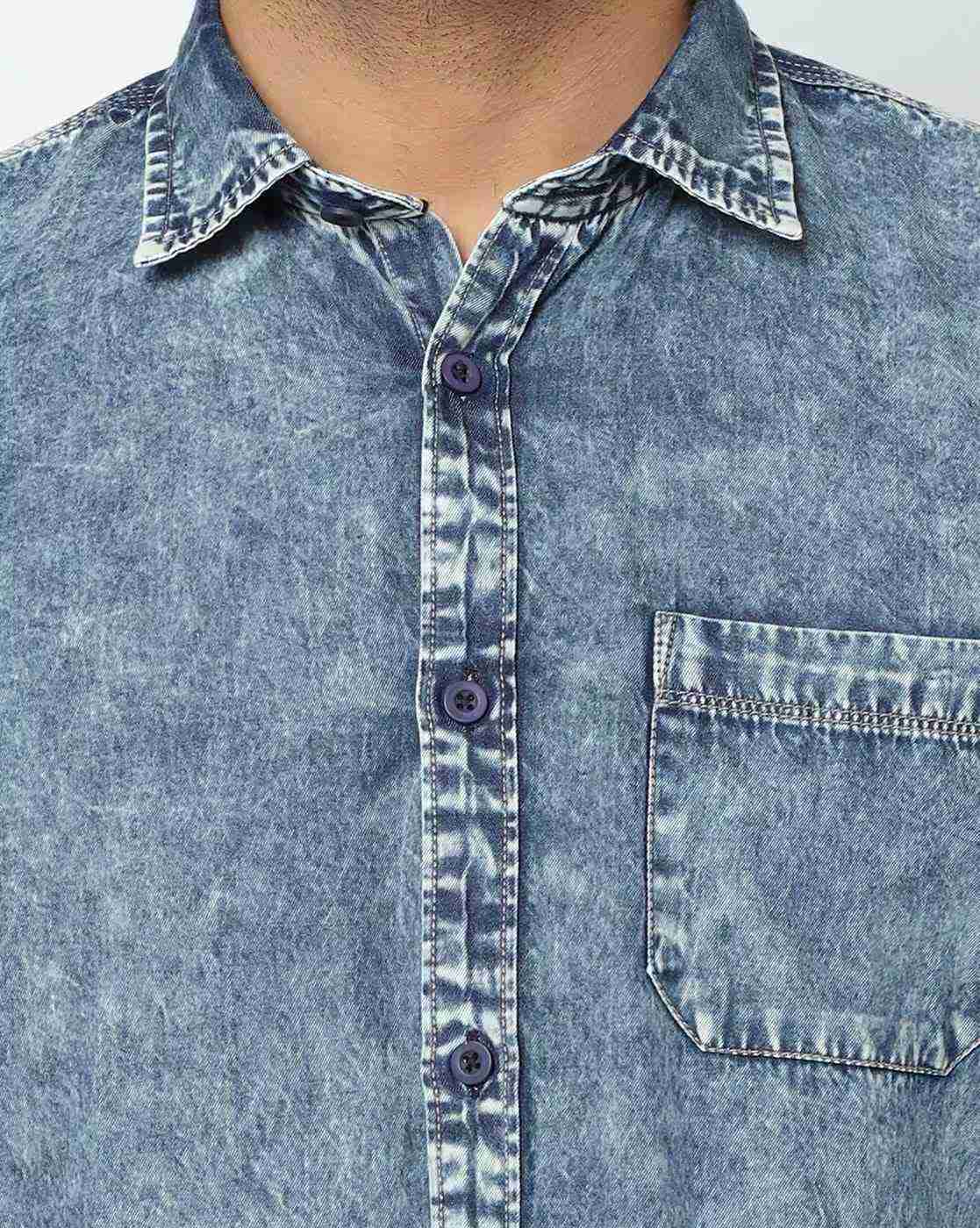 DUKE | Washed Slim Fit Shirt with Patch Pocket|6
