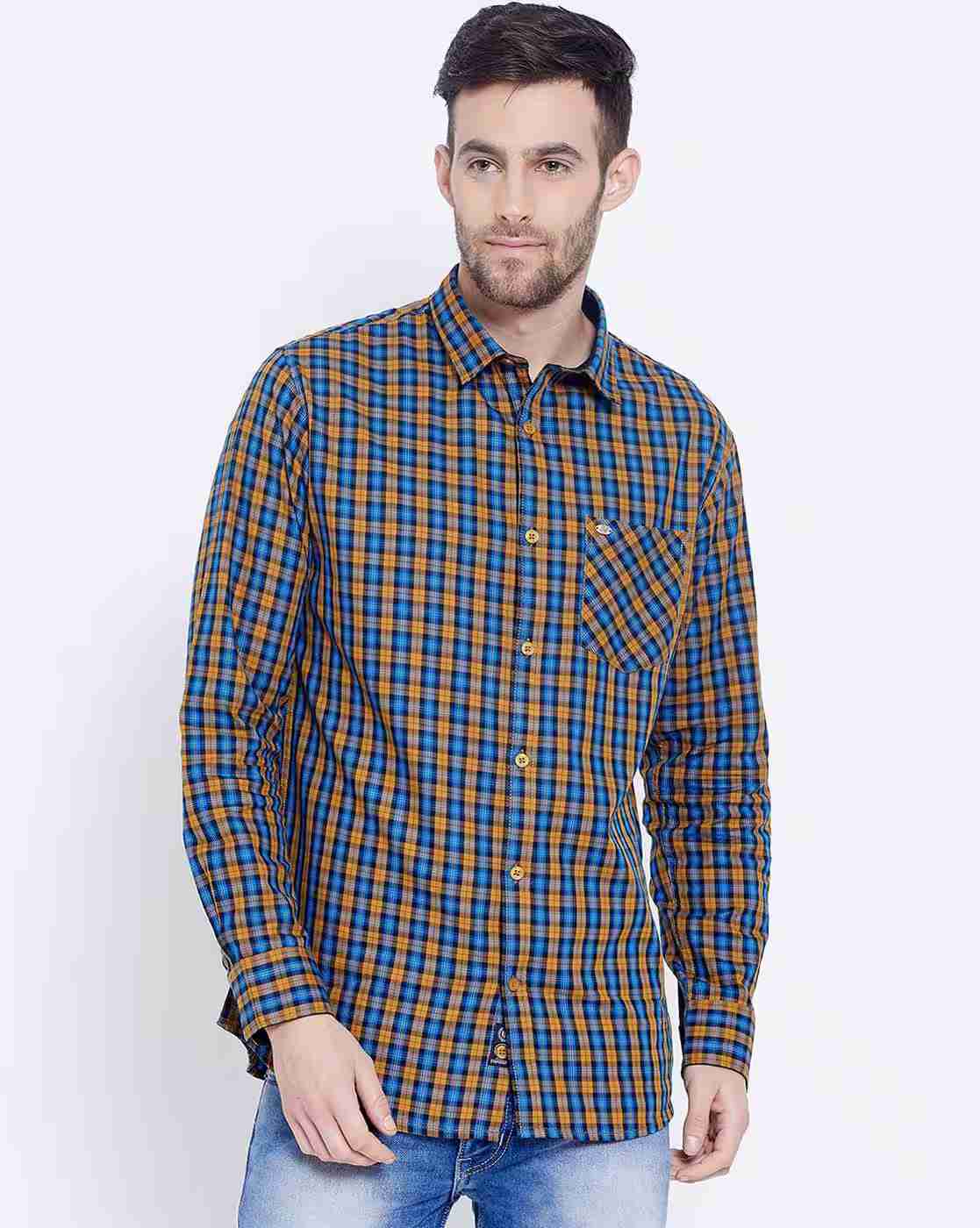 DUKE | Checked Slim Fit Shirt with Patch Pocket|0
