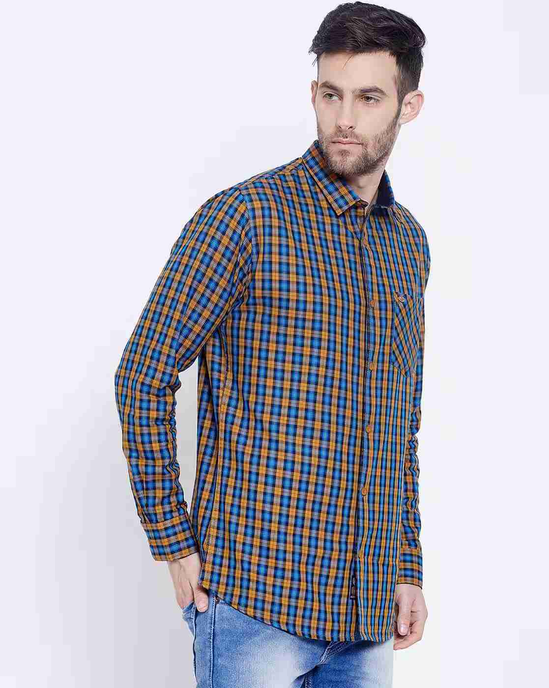DUKE | Checked Slim Fit Shirt with Patch Pocket|2