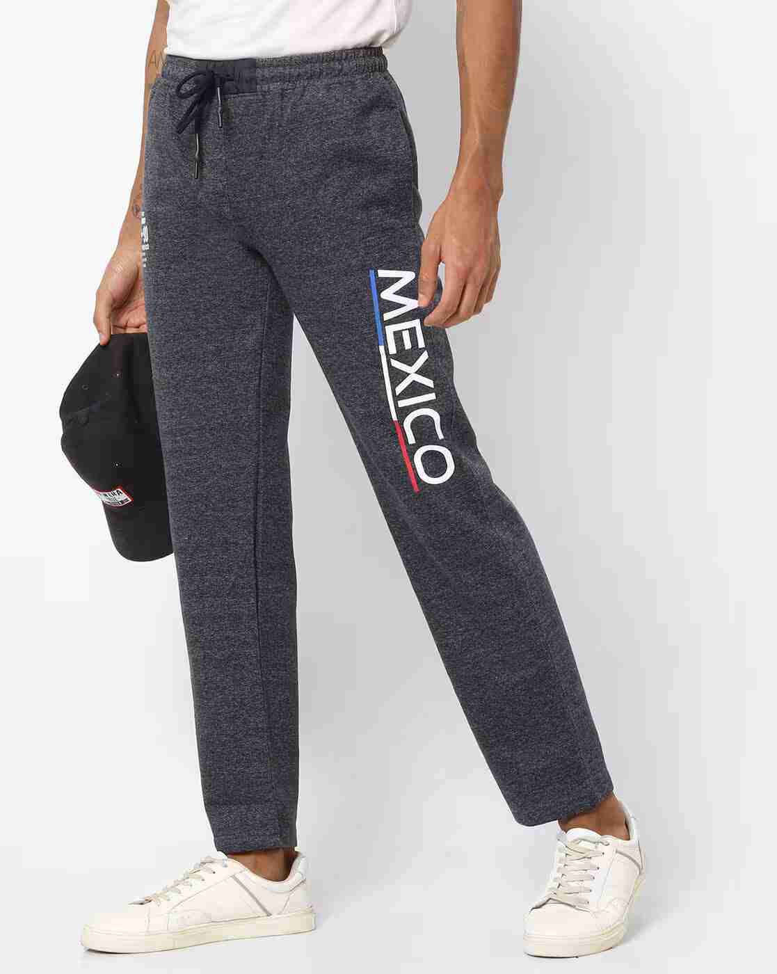 Men Track Pants with Drawstring Waist