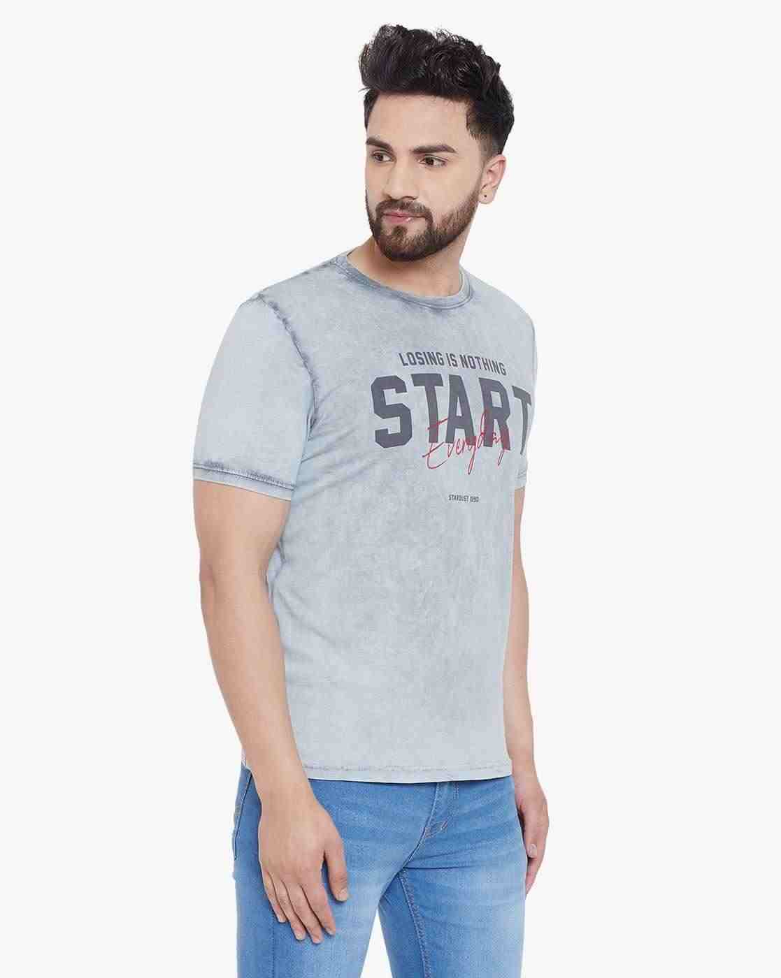 DUKE | Slim Fit Typographic Print Crew-Neck T-shirt|2