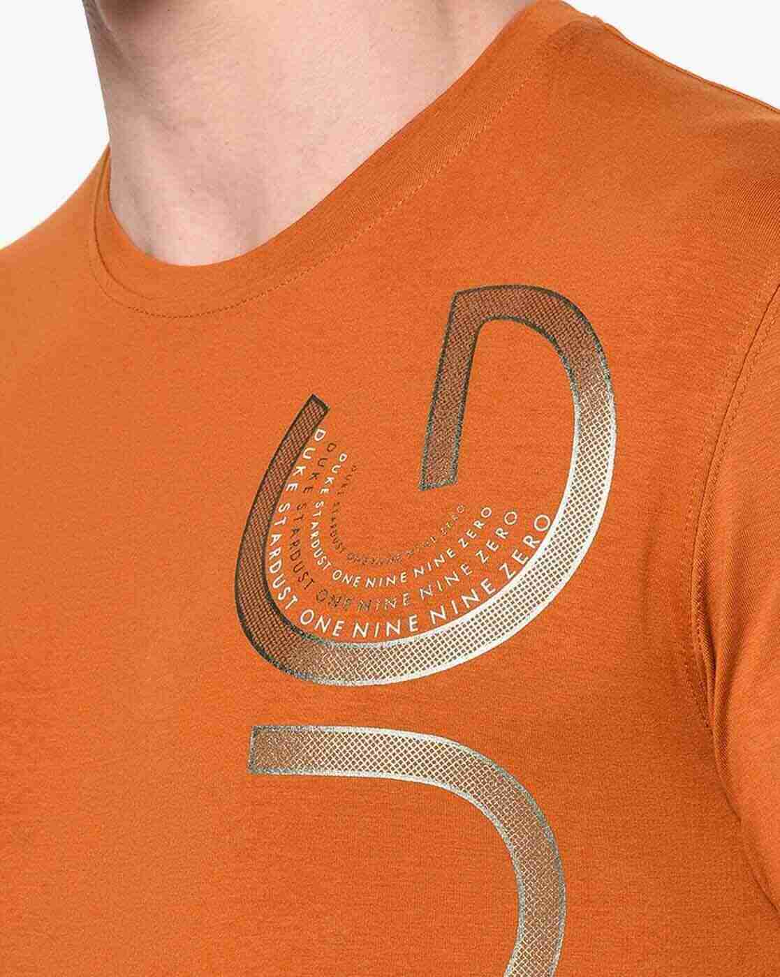DUKE | Slim Fit Typographic Print Crew-Neck T-shirt|6