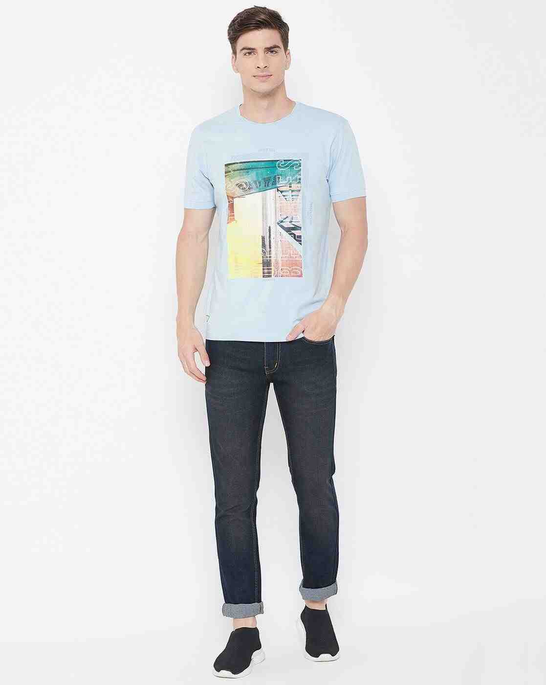 DUKE | Graphic Print Slim Fit Crew-Neck T-shirt|4