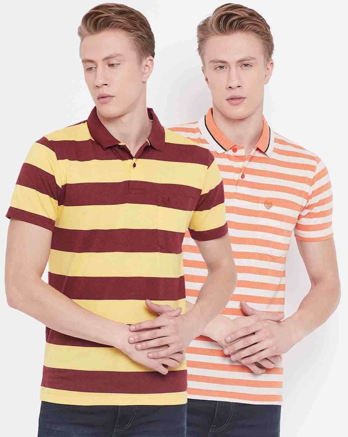 DUKE | Pack of 2 Striped Polo T-shirts|0