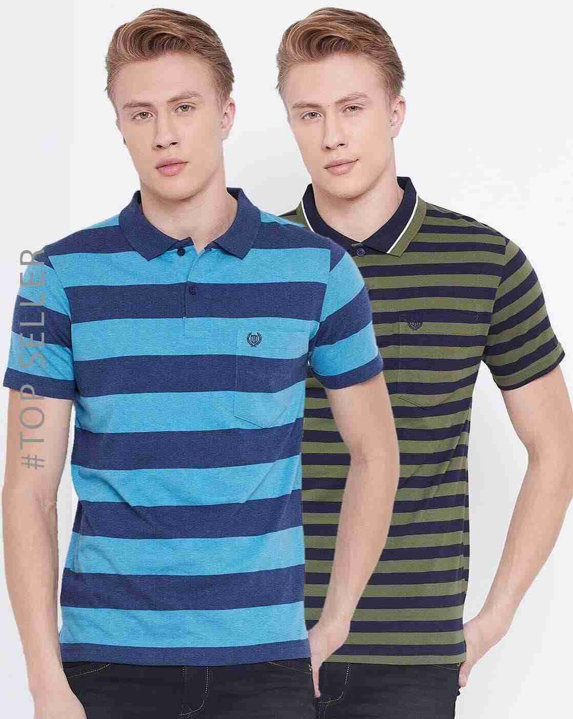 Pack of 2 Striped Polo T-shirts