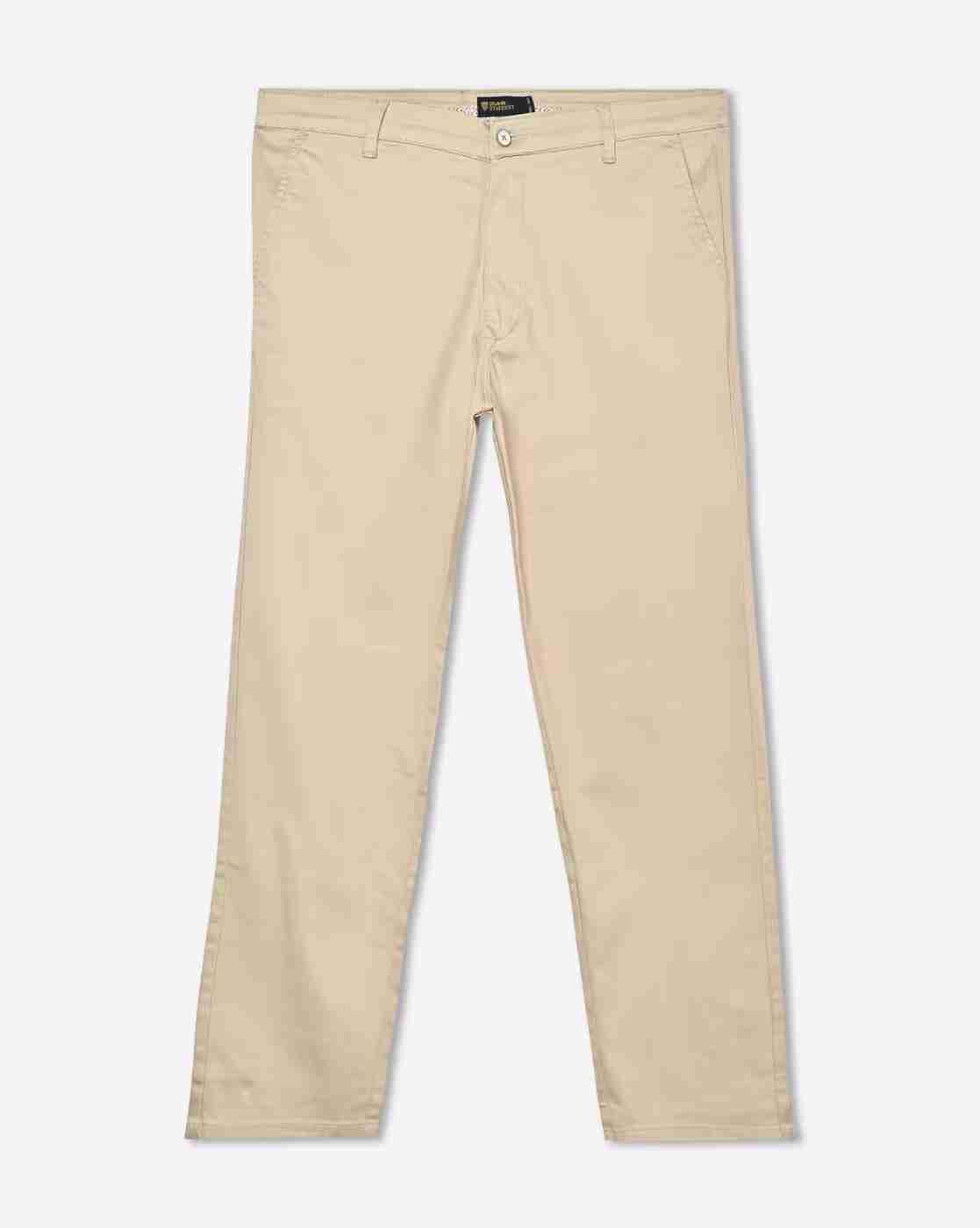 DUKE | Men Flat-Front Chinos With Insert Pockets|0