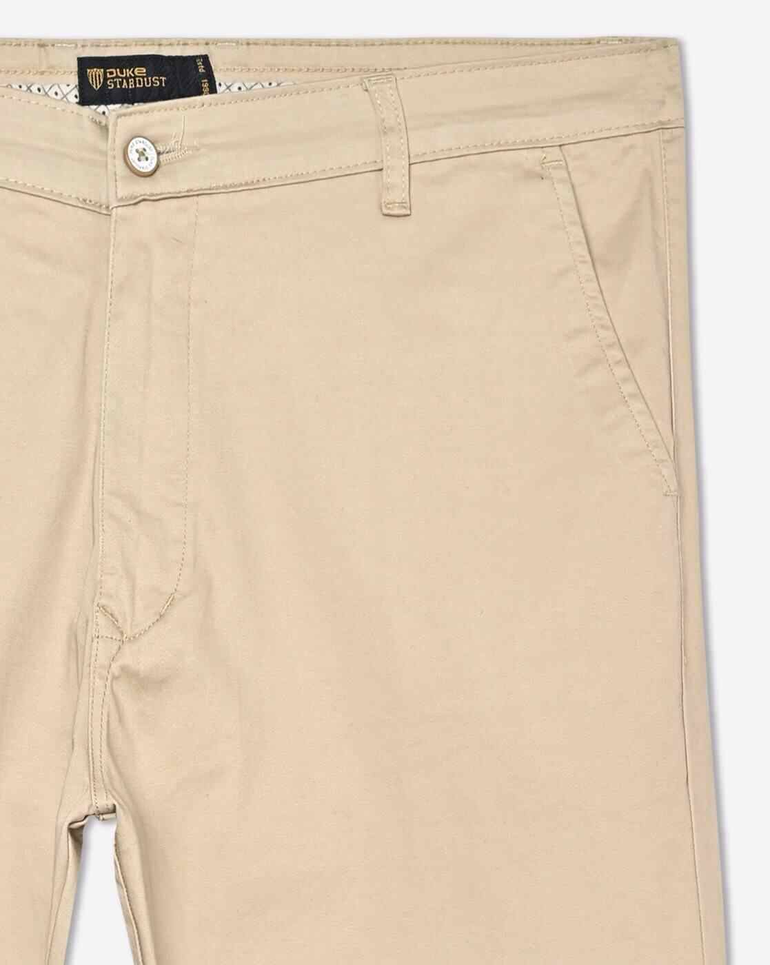 DUKE | Men Flat-Front Chinos With Insert Pockets|2