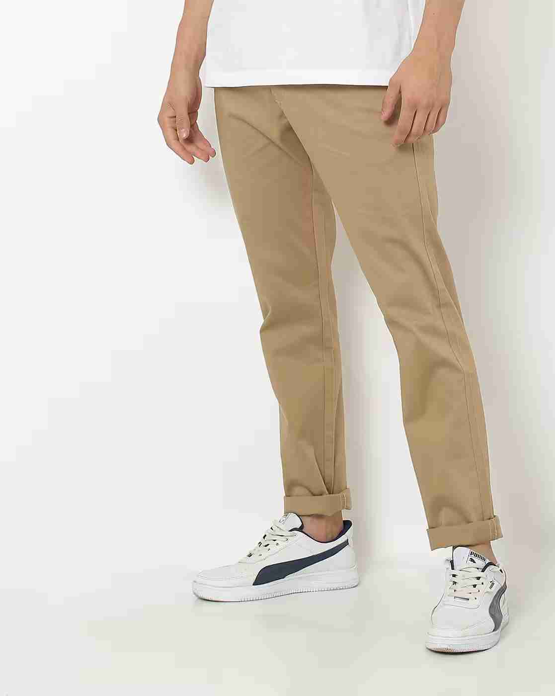 Slim Fit Flat-Front Chinos