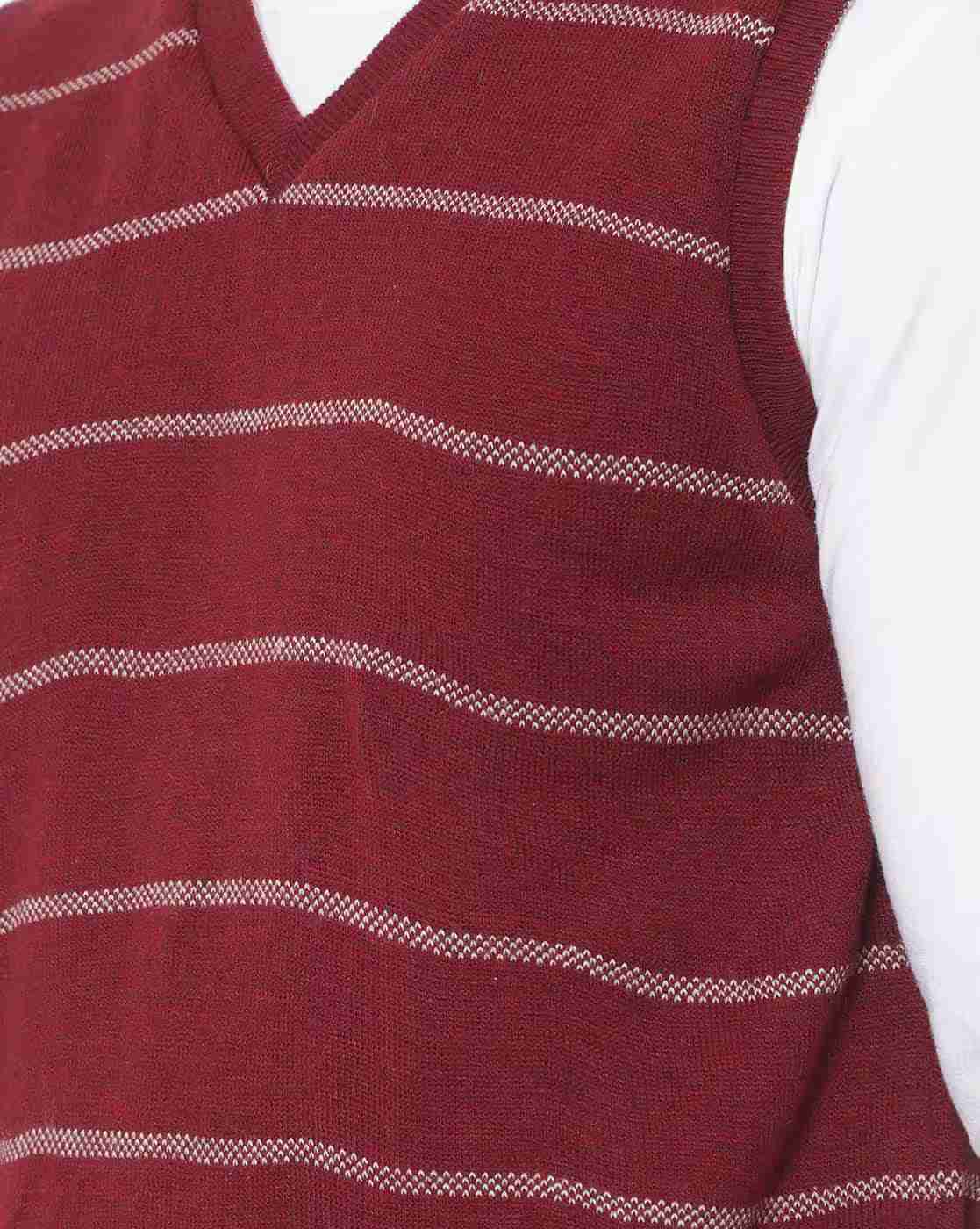 DUKE | Striped Slim Fit V-neck Sweater|2