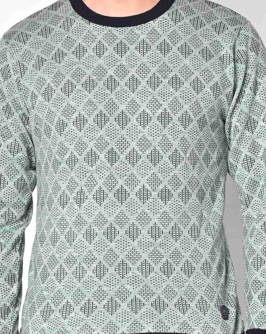 DUKE | Geometric-Knit Pullover with Contrast Hems|3