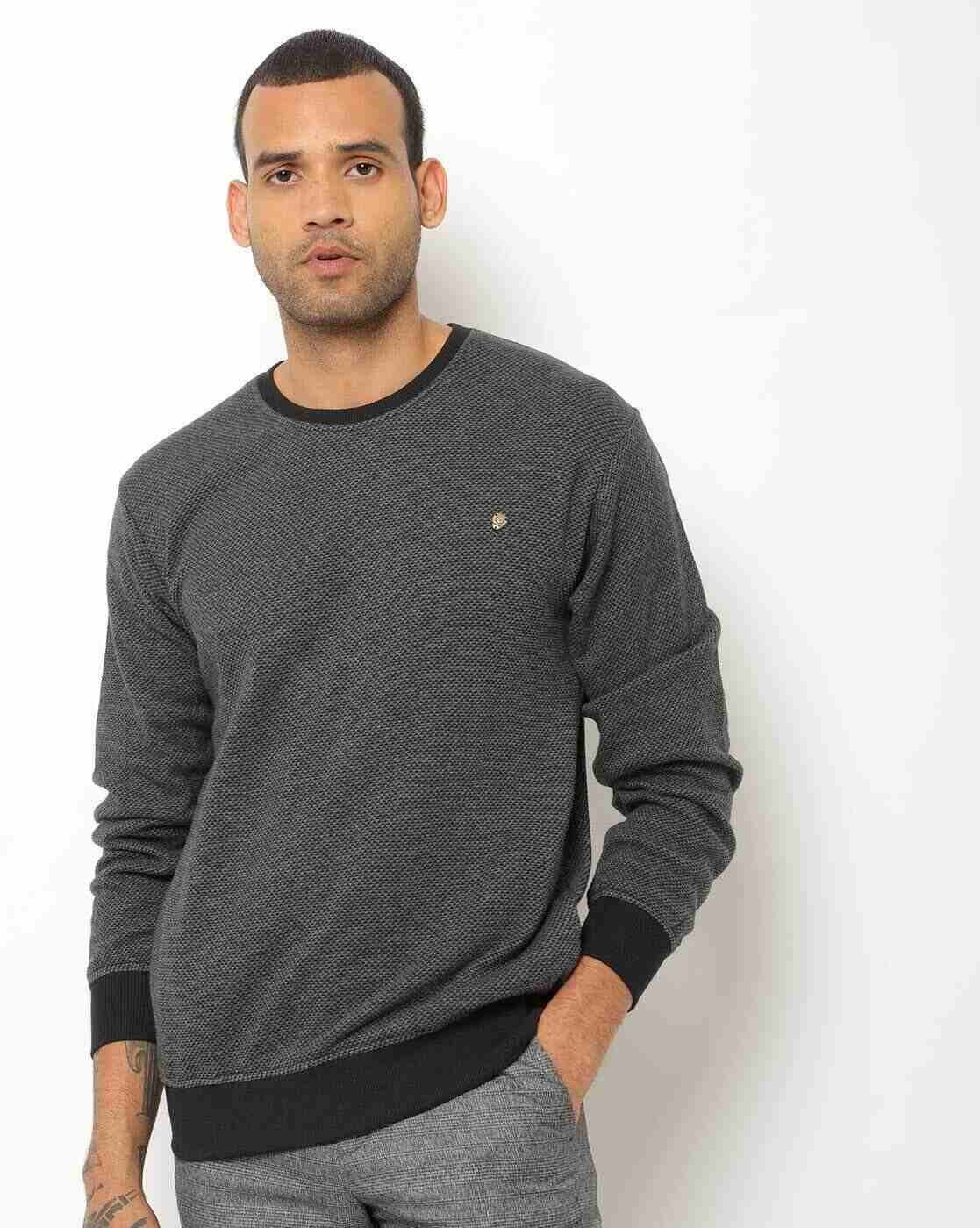DUKE | Textured Sweatshirt with Insert Pocket|0