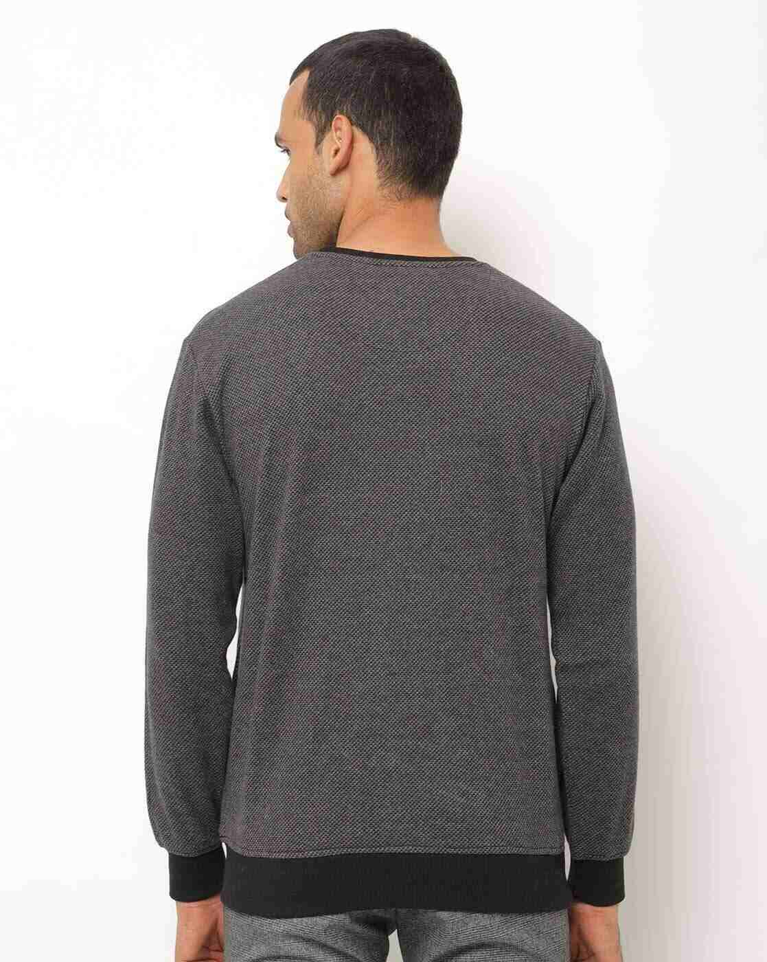 DUKE | Textured Sweatshirt with Insert Pocket|1