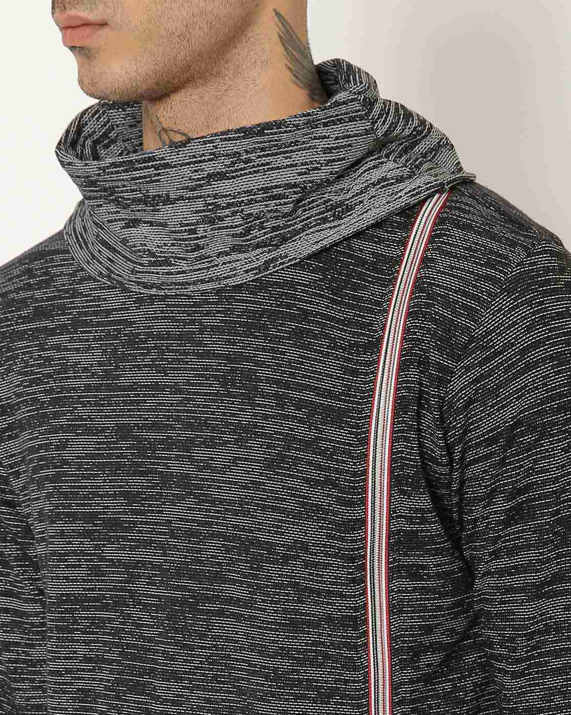 DUKE | Printed Side Zip Turtle-Neck T-shirt|2