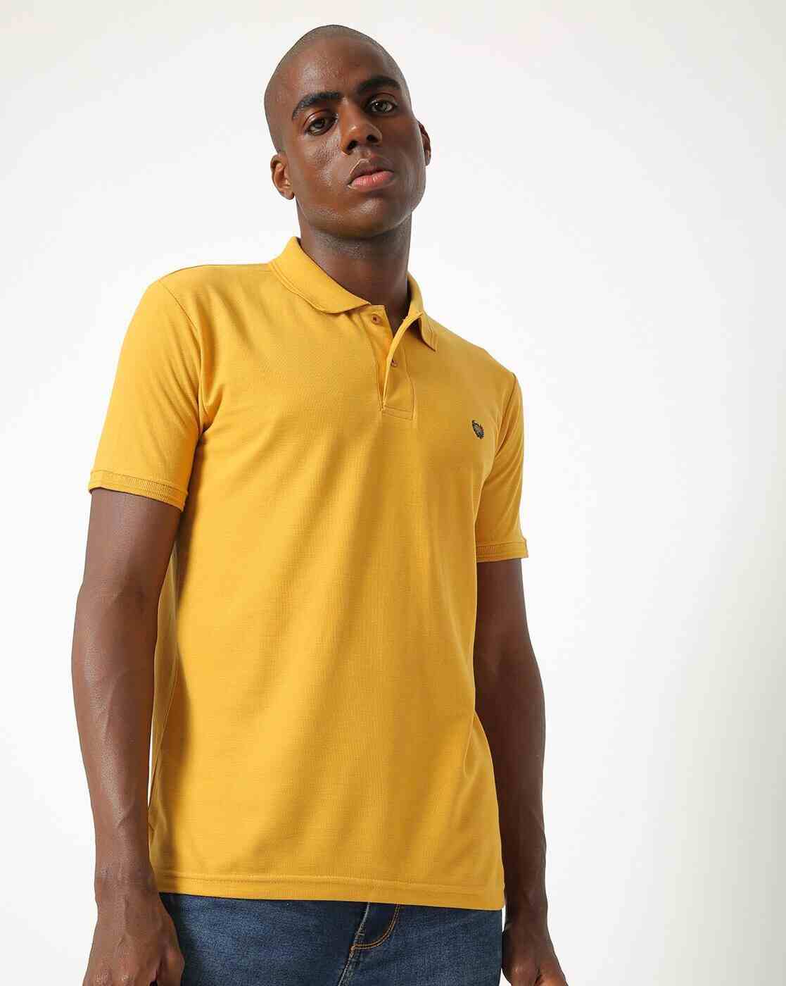 Slim Fit Polo T-shirt with Vented Hemline