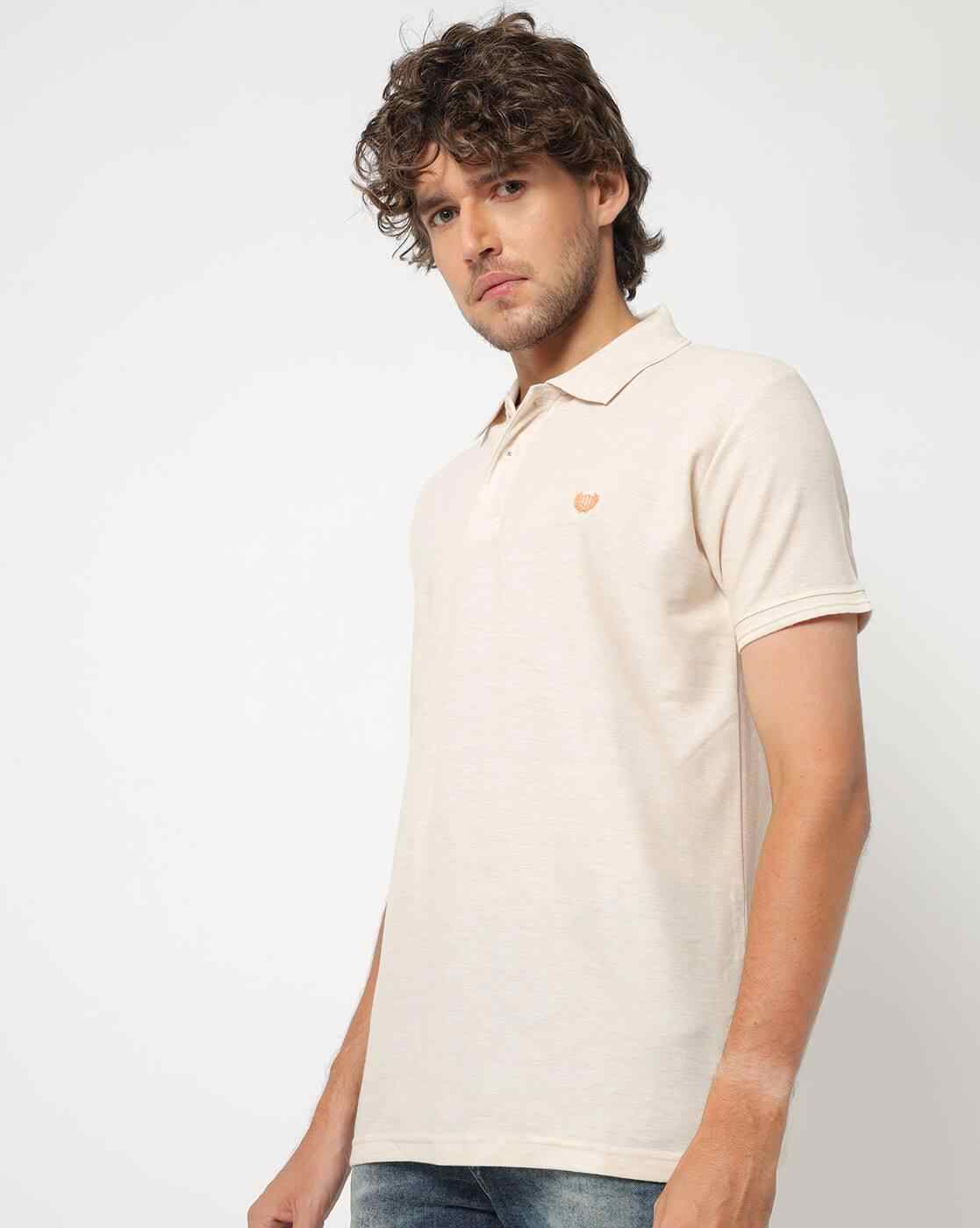 Slim Fit polo T-shirt with Vented Hemline