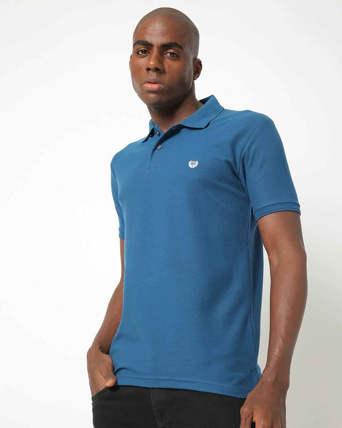 Slim Fit Polo T-shirt with Vented Hemline