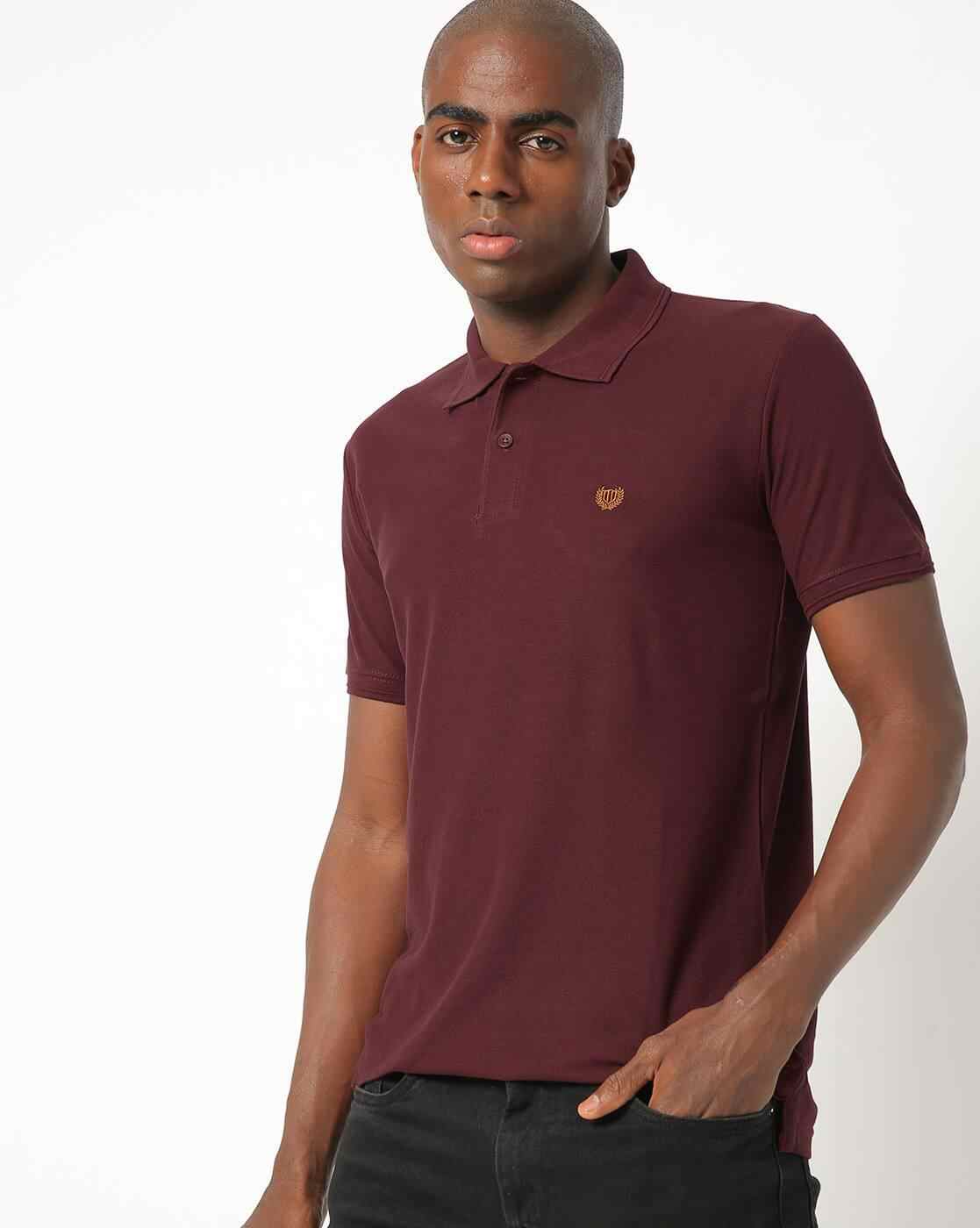 Slim Fit Polo T-shirt with Vented Hemline