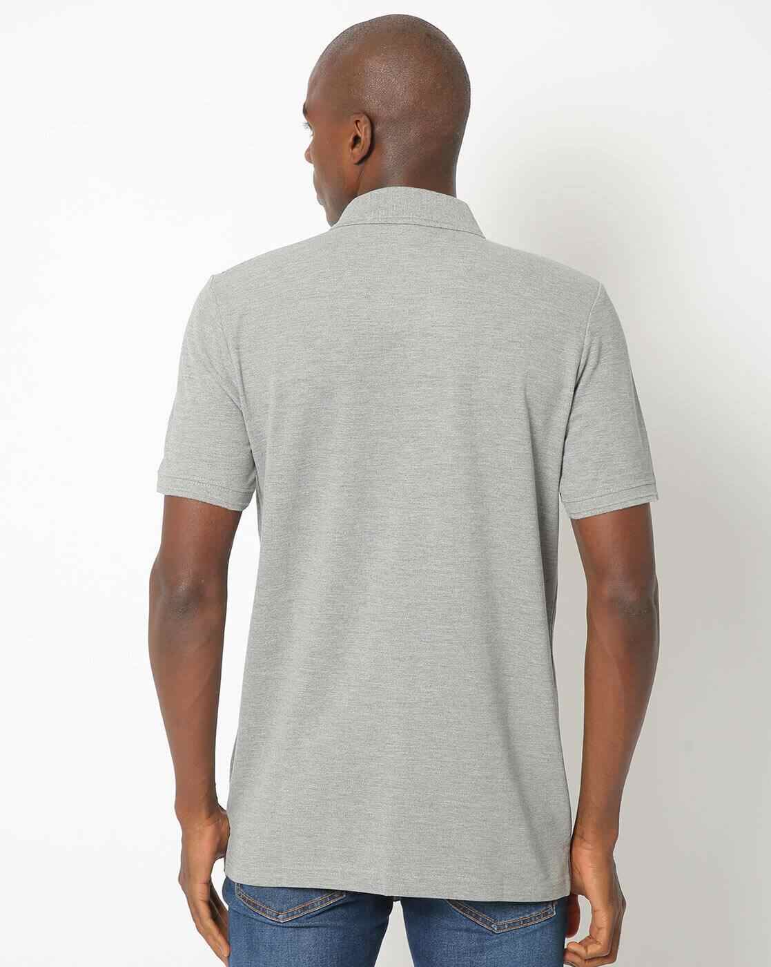 DUKE | Heathered Polo T-shirt with Patch Pocket|1