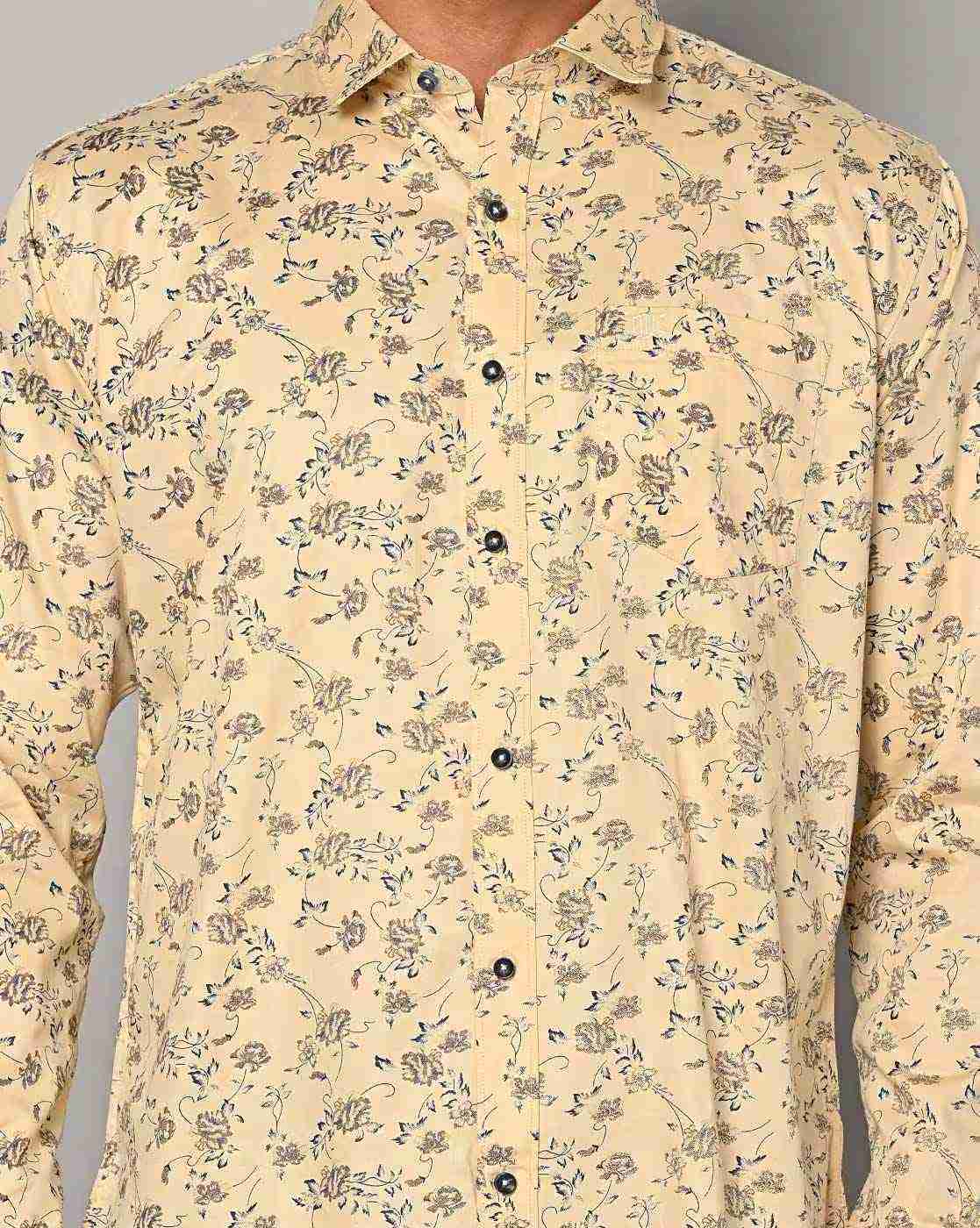 DUKE | Men Floral Print Slim Fit Shirt|3