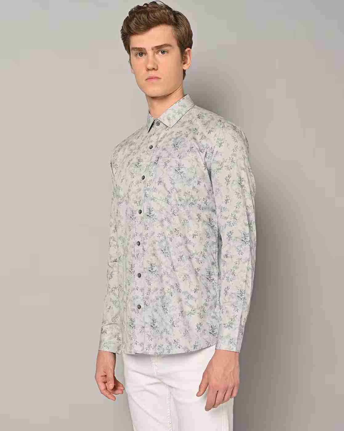DUKE | Men Printed Slim Fit Shirt|1