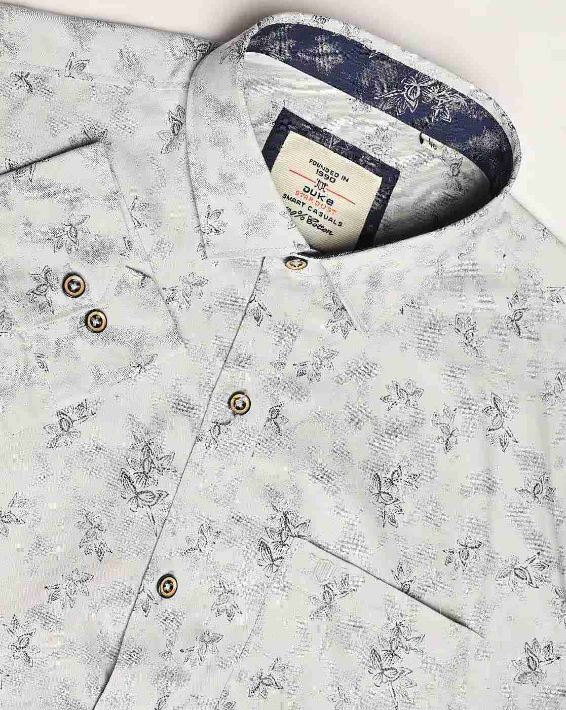 DUKE | Men Printed Slim Fit Shirt|4