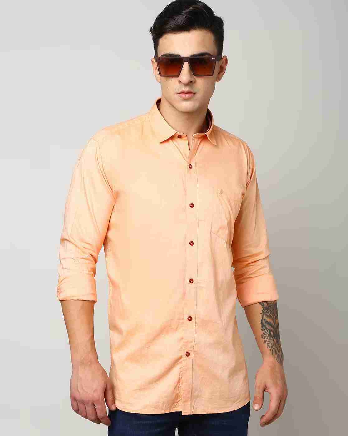 Men Slim Fit Shirt with Patch Pocket