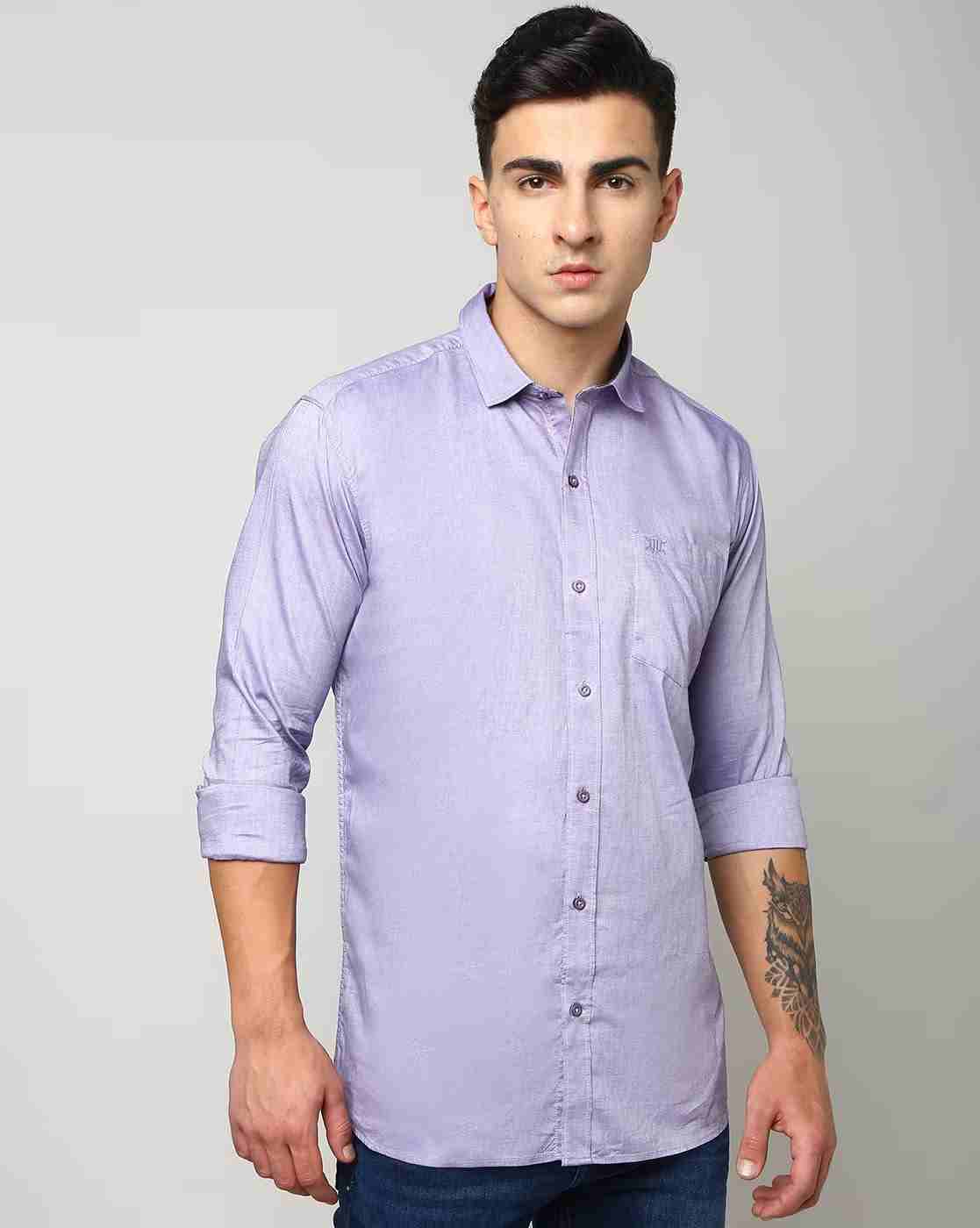 Men Slim Fit Shirt with Patch Pocket