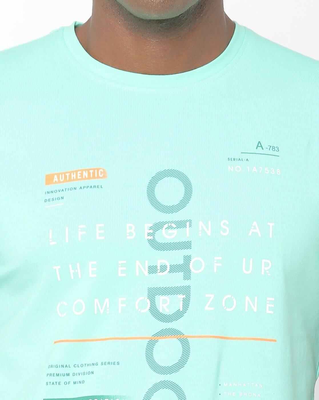 DUKE | Typographic Print Slim Fit Crew-Neck T-shirt|2