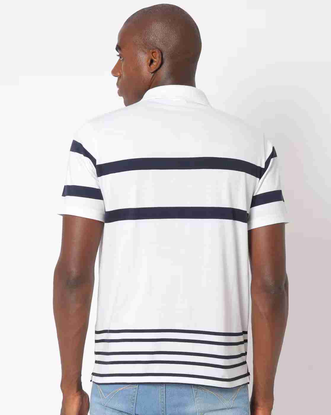 DUKE | Striped Polo T-shirt with Vented Hem|2