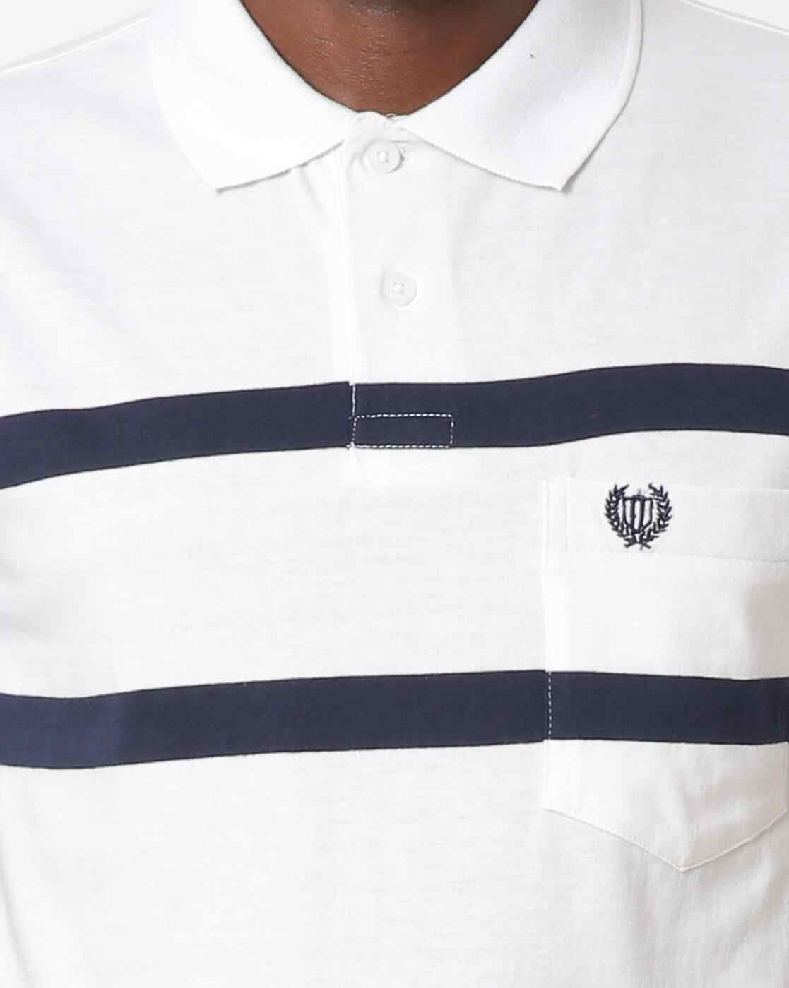 DUKE | Striped Polo T-shirt with Vented Hem|3