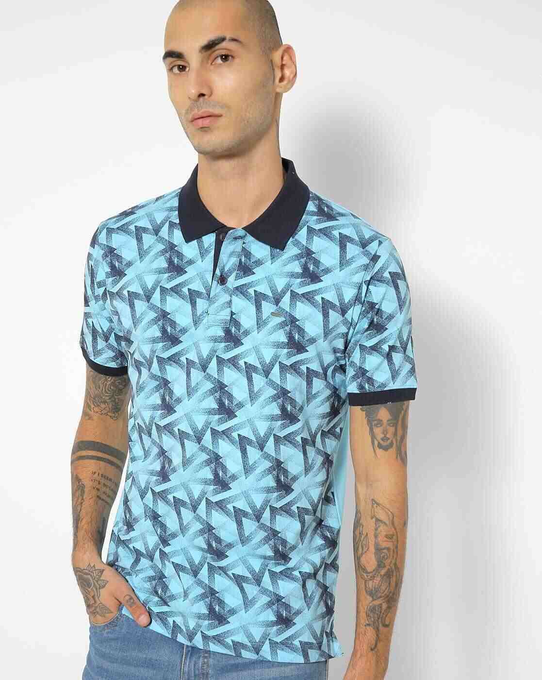 Printed Slim Fit Polo T-shirt