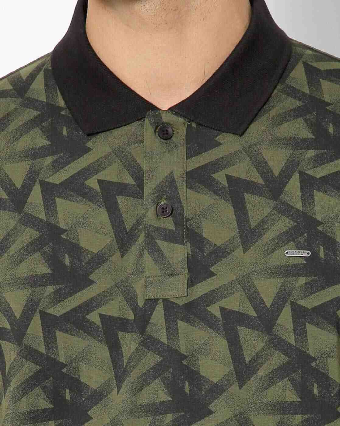 DUKE | Printed Slim Fit Polo T-shirt|2