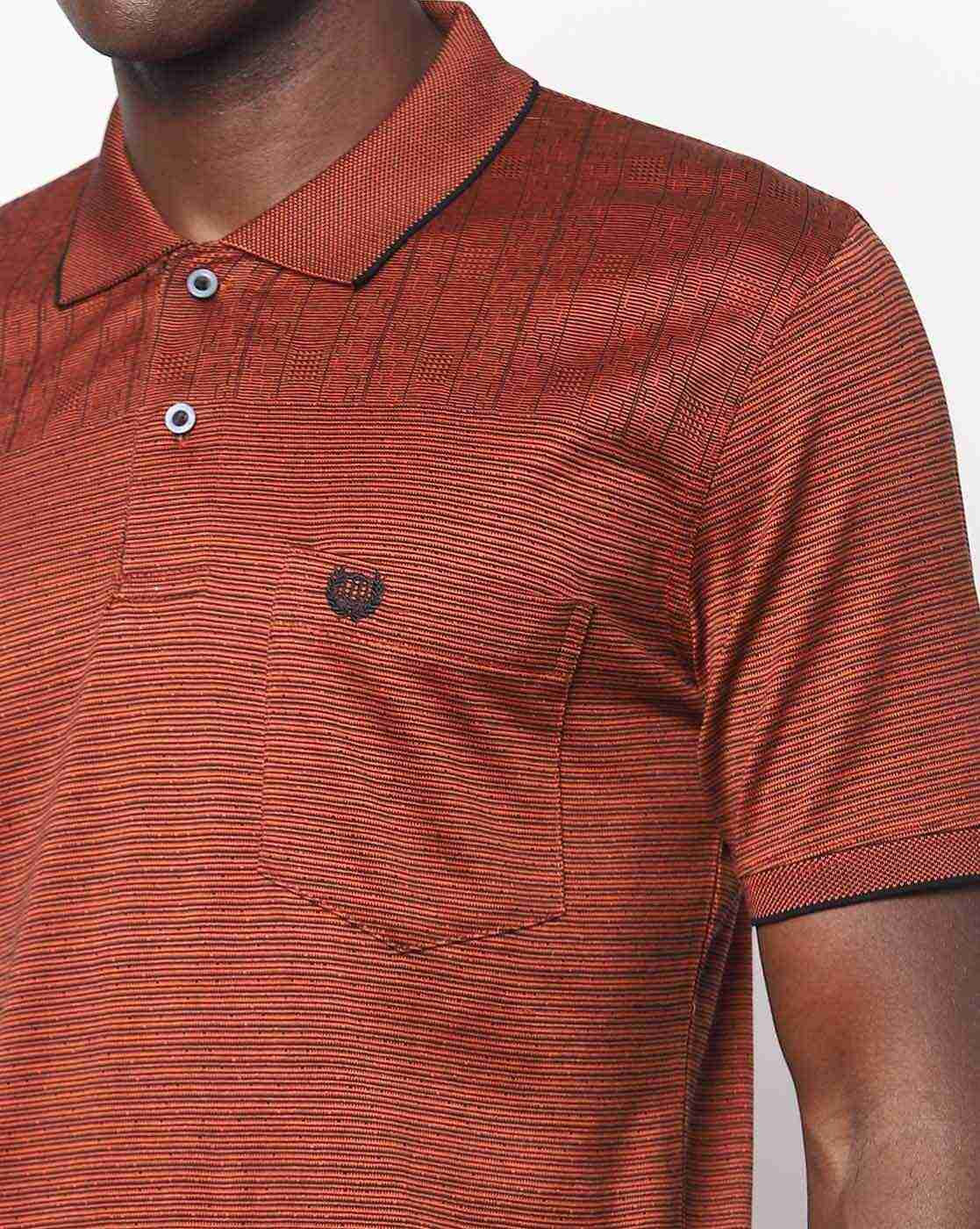 DUKE | Striped Polo T-shirt with Patch Pocket|3