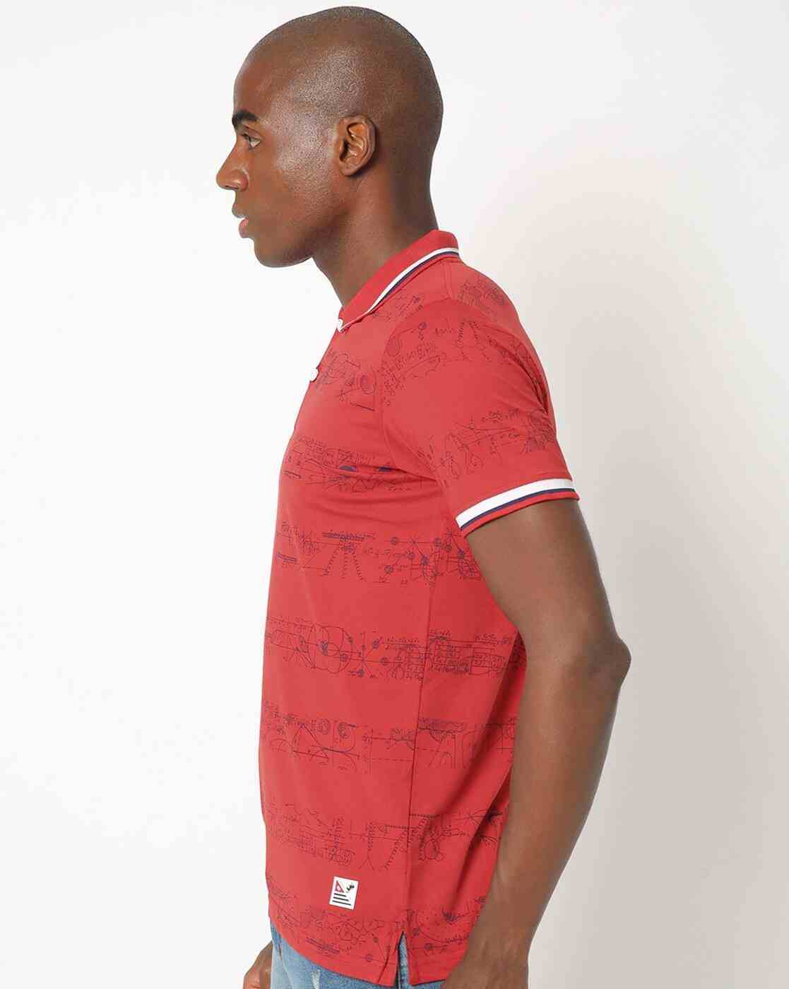 DUKE | Diagram Print Slim Fit Polo T-shirt|1