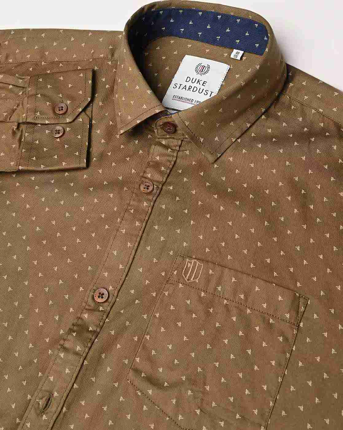 DUKE | Men Printed Slim Fit Shirt|6