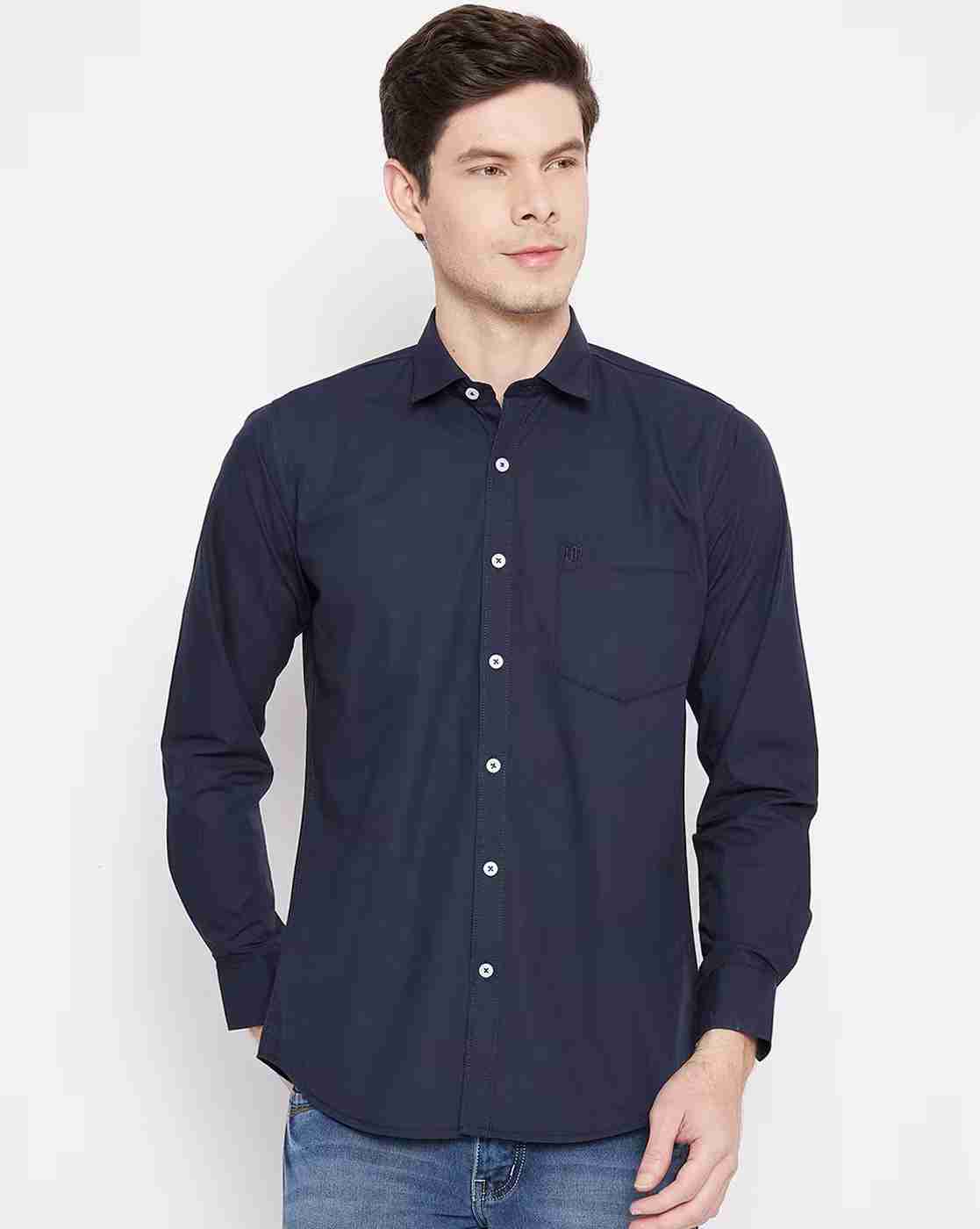Men Slim Fit Shirt with Patch Pocket