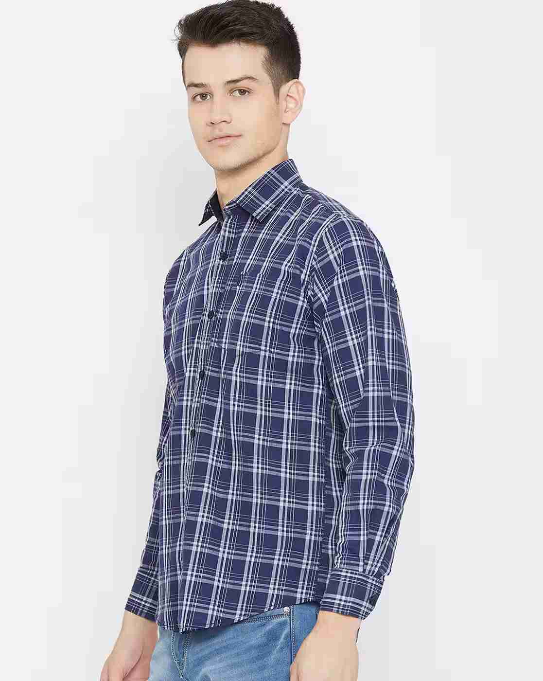 DUKE | Slim Fit Shirt with Contrast Mandarin Collar|1