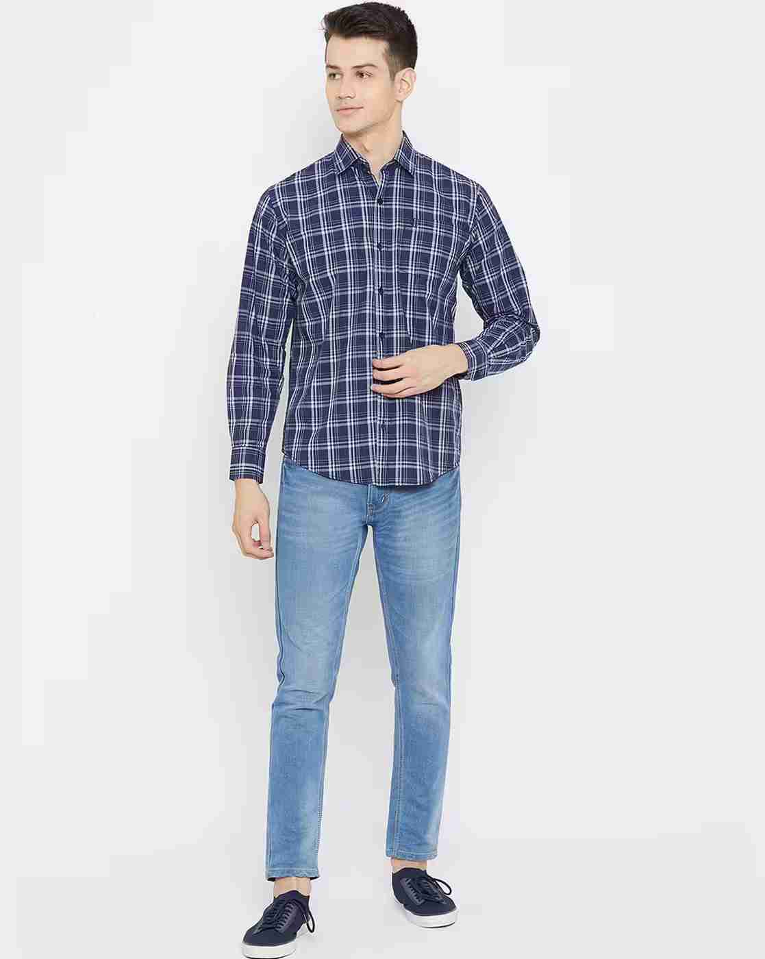 DUKE | Slim Fit Shirt with Contrast Mandarin Collar|4