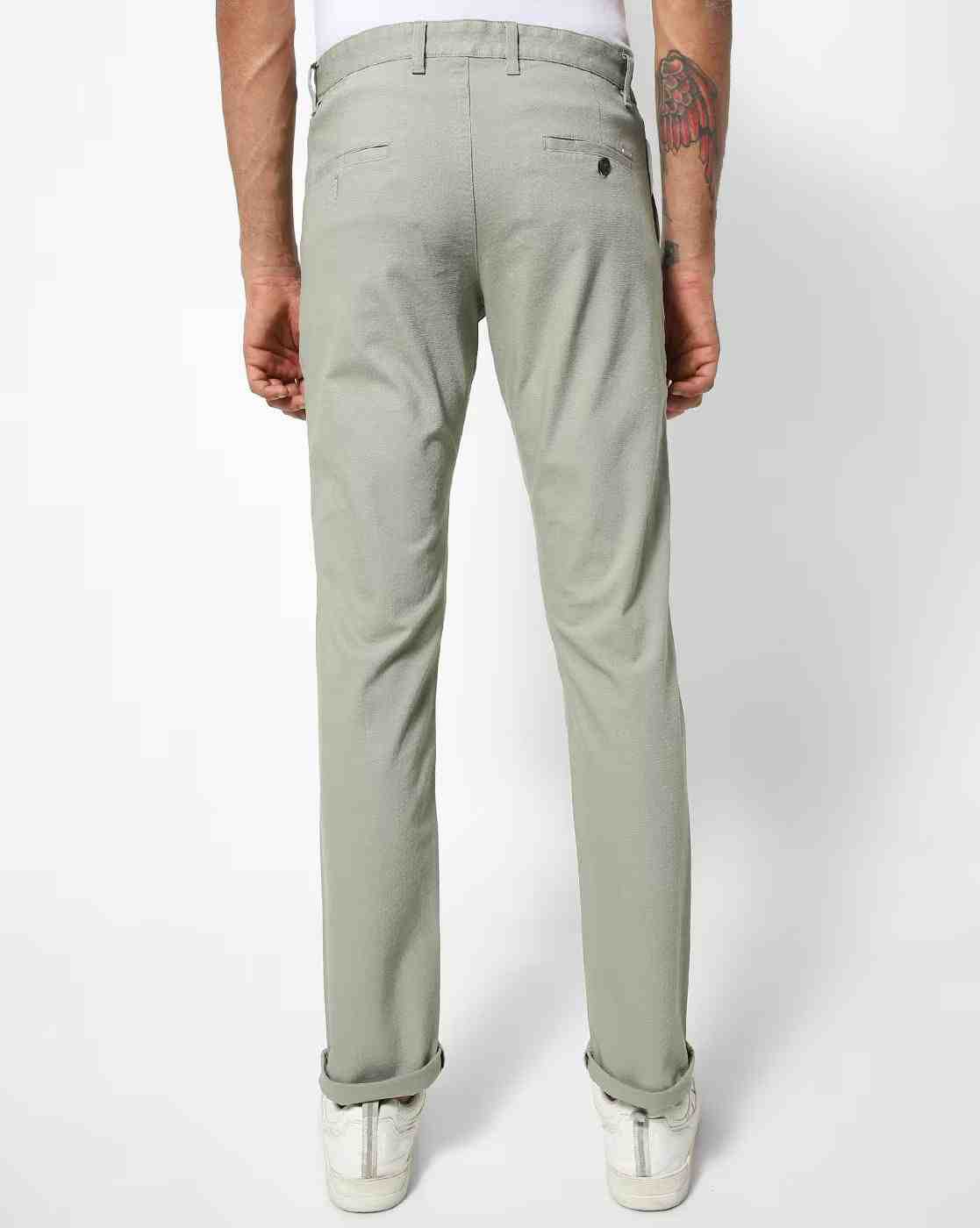 DUKE | Men Relaxed Fit Flat-Front Chinos|2
