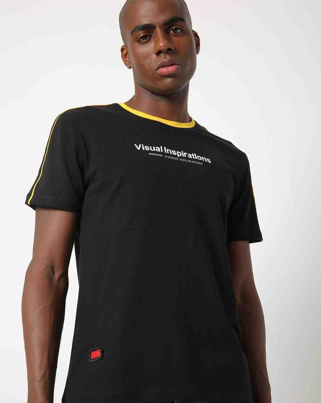 DUKE | Crew-Neck T-shirt with Placement Typography|0