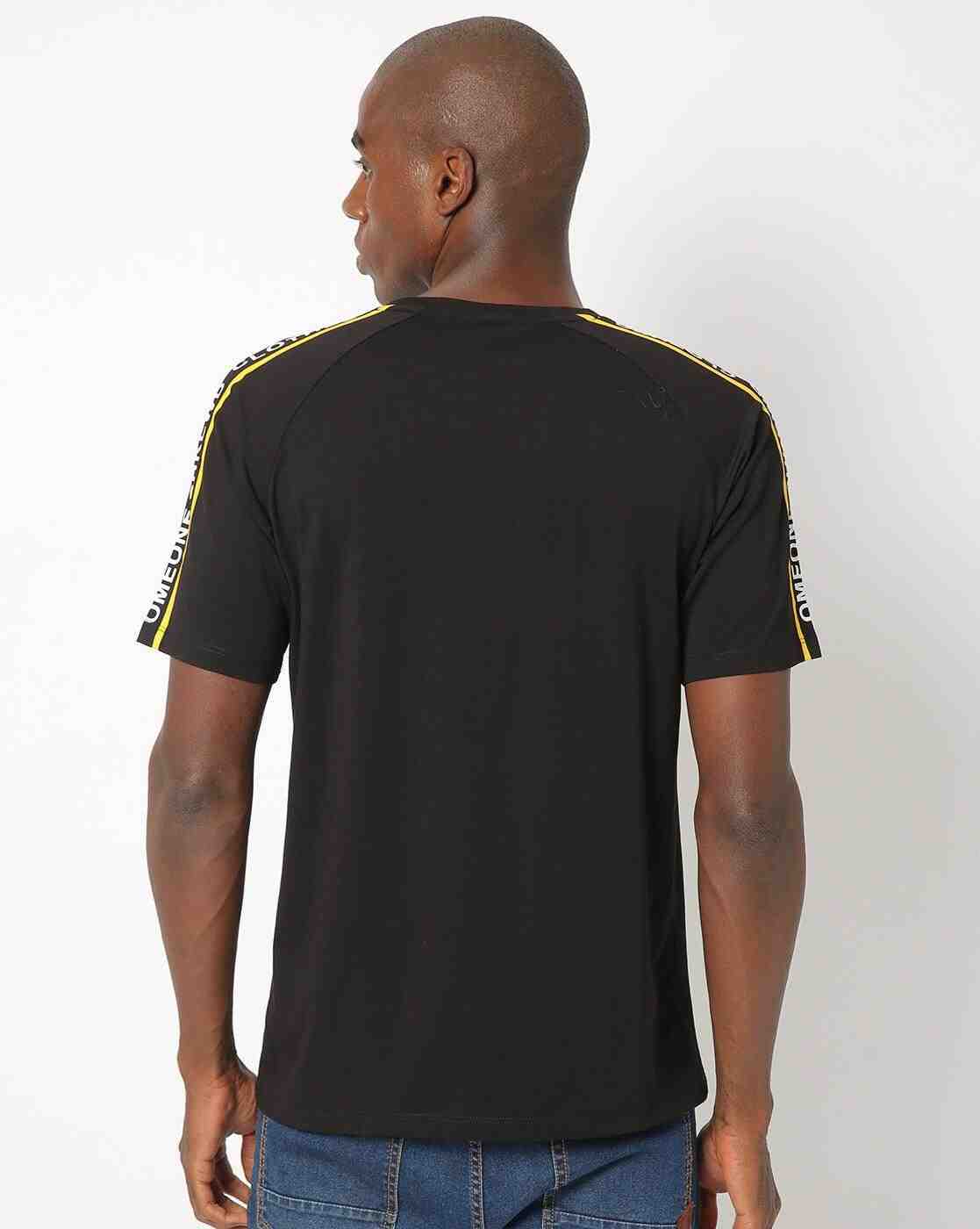 DUKE | Crew-Neck T-shirt with Typographic Print Taping|1