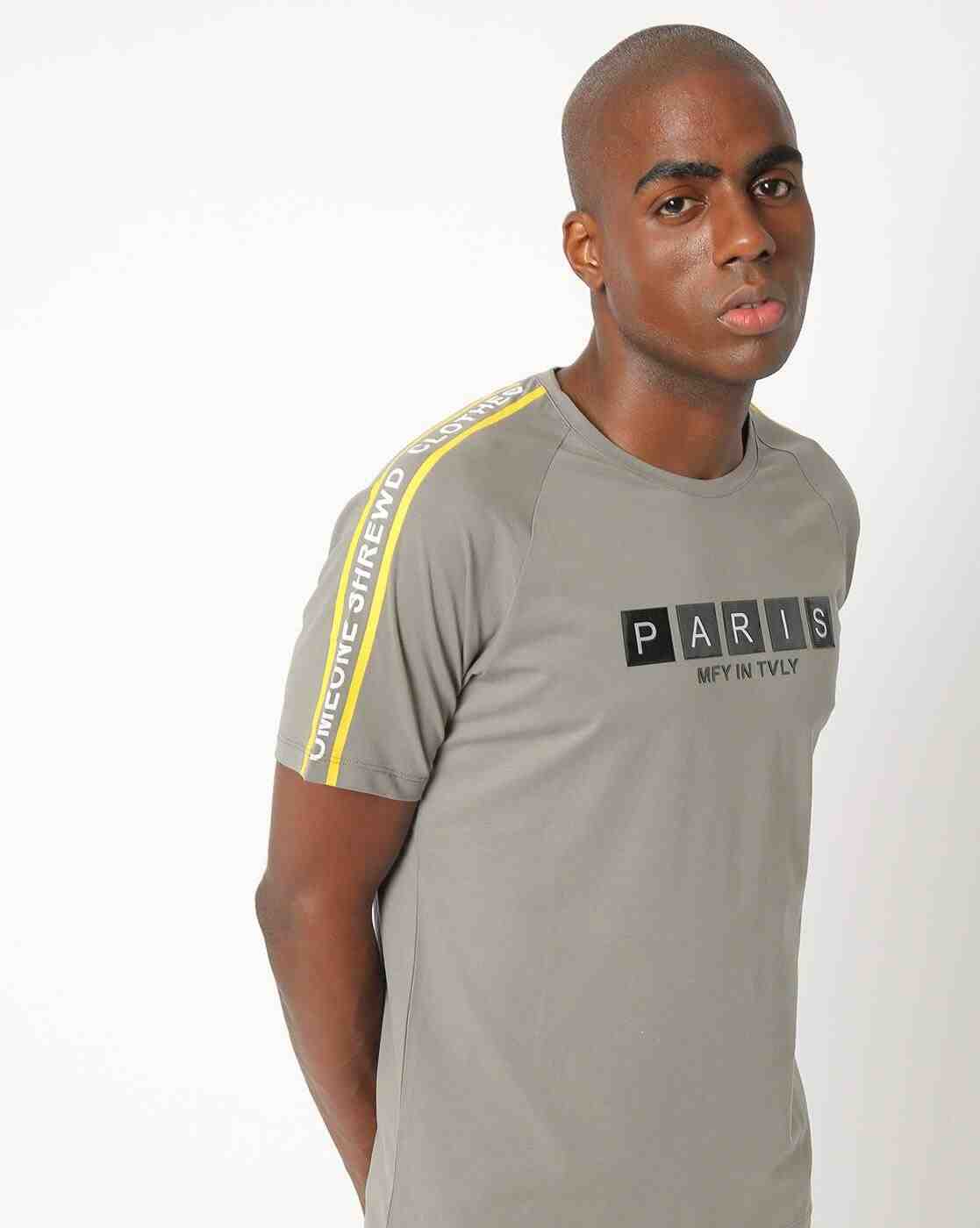 DUKE | Crew-Neck T-shirt with Typographic Print Taping|0
