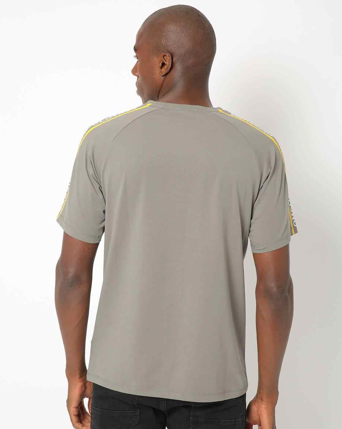 DUKE | Crew-Neck T-shirt with Typographic Print Taping|1