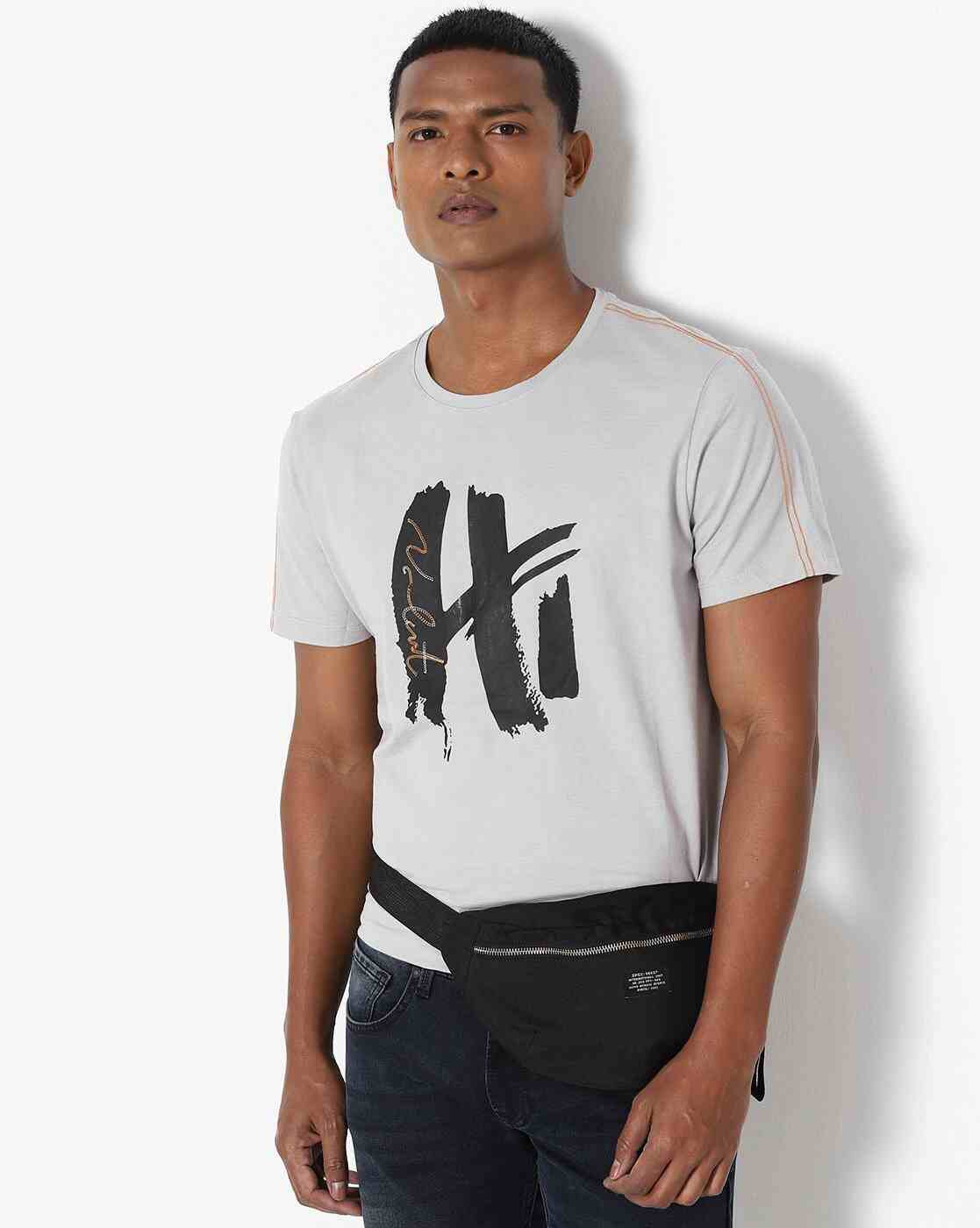DUKE | Typographic Print Crew-Neck T-shirt|0