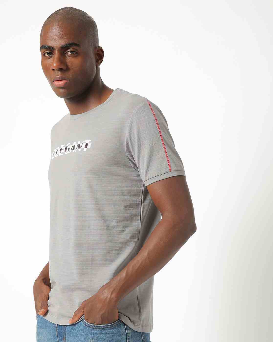 DUKE | Crew-Neck T-shirt with Placement Typography|0