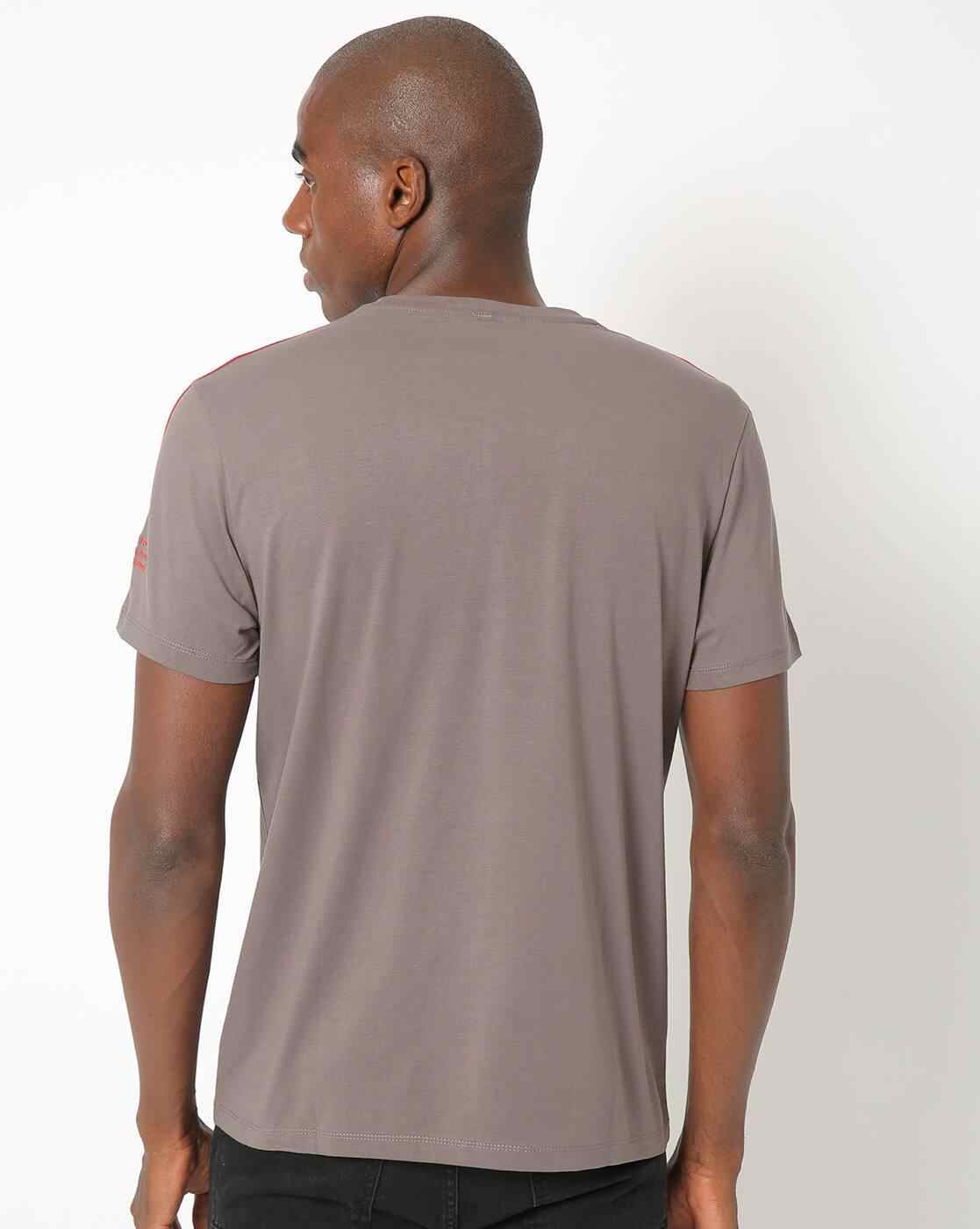 DUKE | Typographic Print Crew-Neck T-shirt|1