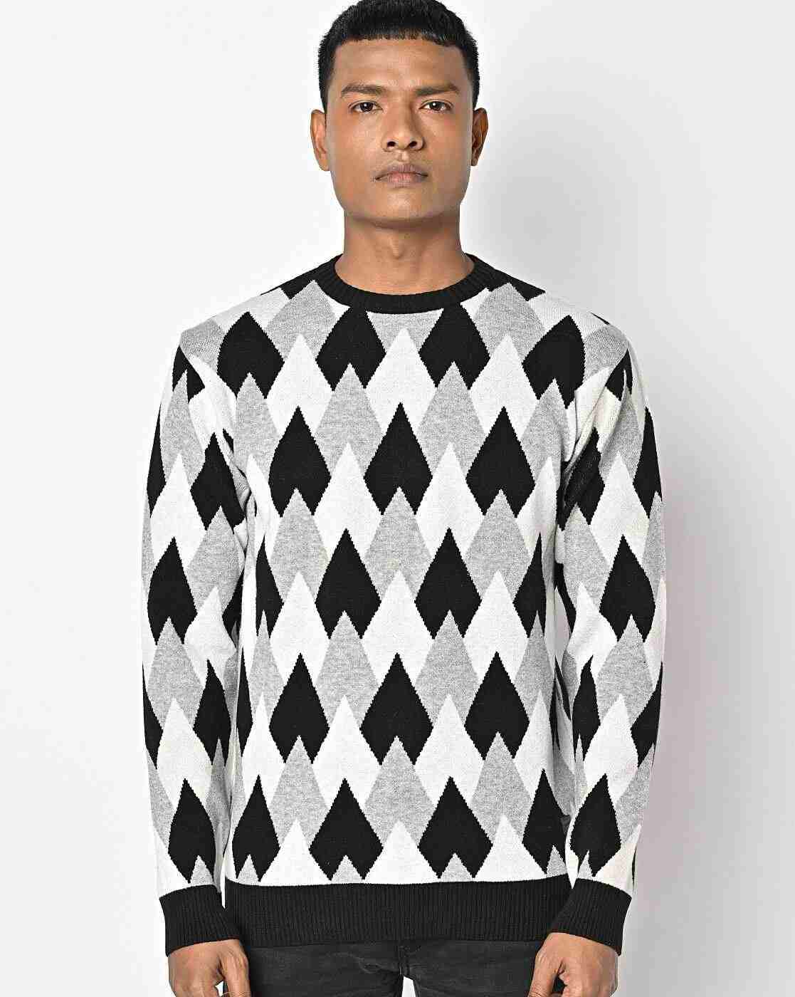 DUKE | Printed Crew-Neck Pullover|1
